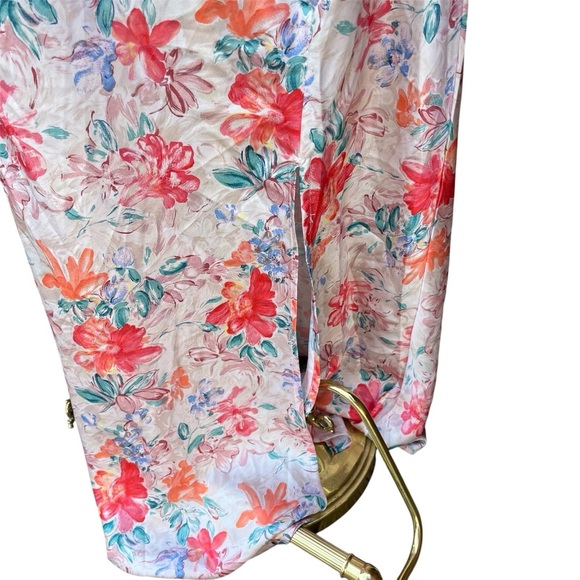 Paper Heart Pink Satin Slip Dress with Spaghetti Straps with Front Slit - Picture 2 of 9